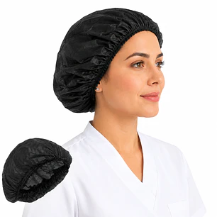Cofia Gorro Clip Desechable Negro X100 Unidades