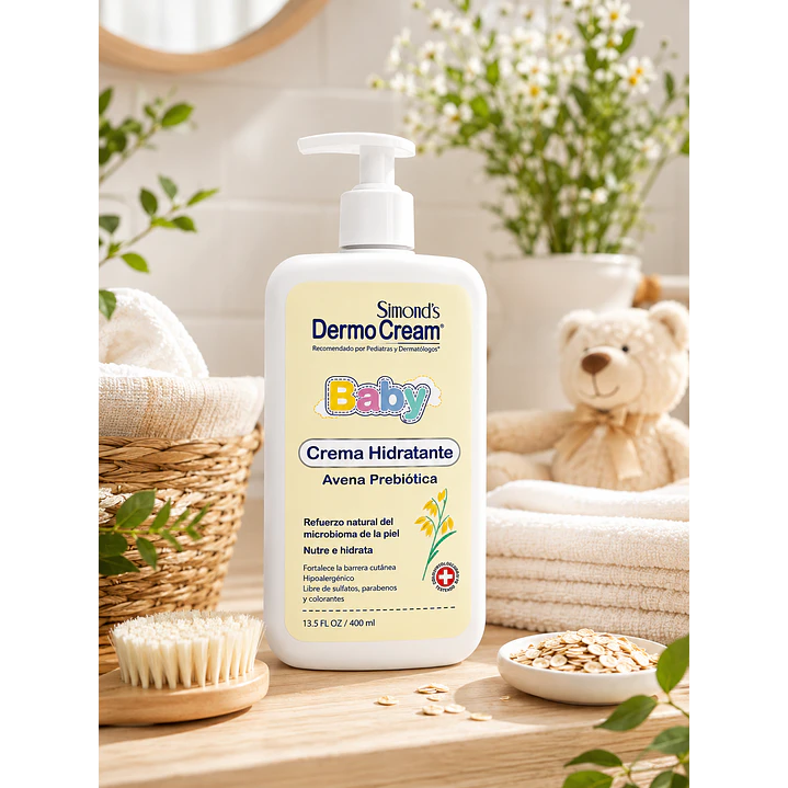 Dermocream Baby Crema Hidratante Avena Prebiótica 400 Ml  3