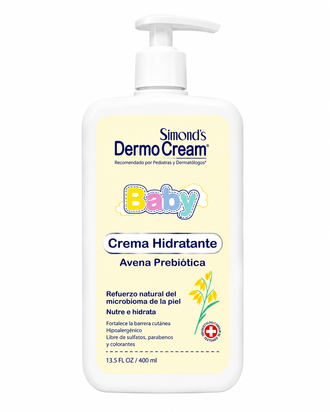 Dermocream Baby Crema Hidratante Avena Prebiótica 400 Ml