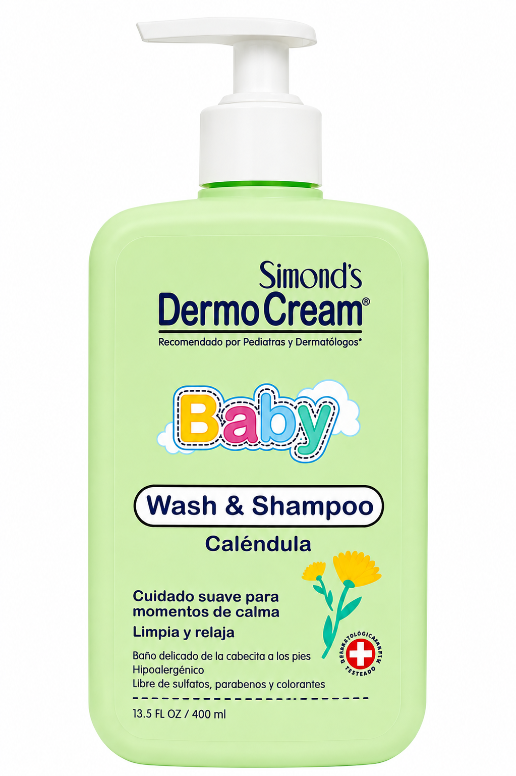 DermoCream Baby Wash & Shampoo Caléndula 400 Ml