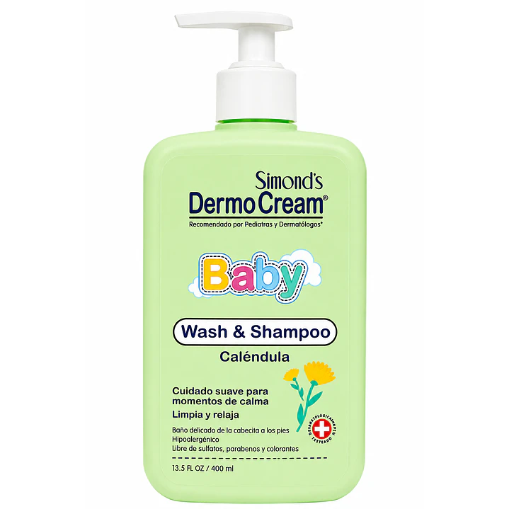 DermoCream Baby Wash & Shampoo Caléndula 400 Ml  1