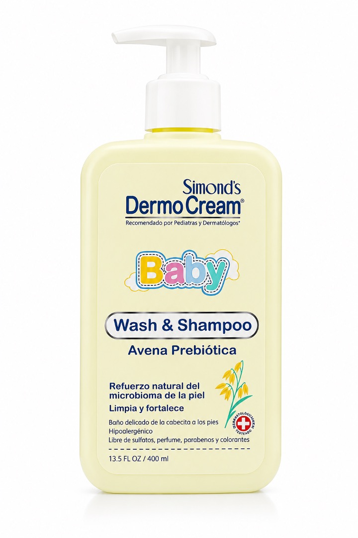 DermoCream Baby Wash & Shampoo Avena Prebiótica 400 Ml