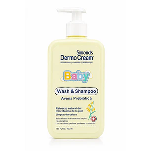 DermoCream Baby Wash & Shampoo Avena Prebiótica 400 Ml 