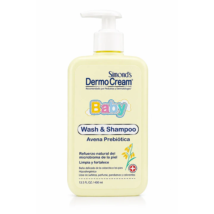DermoCream Baby Wash & Shampoo Avena Prebiótica 400 Ml  1