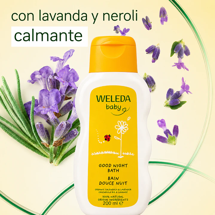 Weleda Baby Good Night Bat  200 Ml Baño Buenas Noches 2
