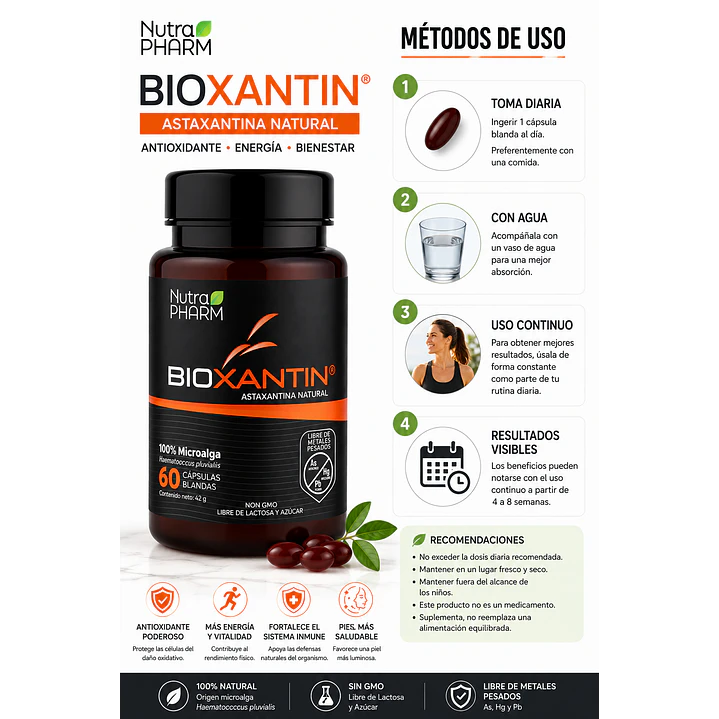 Bioxantin Poderoso Antioxidante X60 Capsulas 4