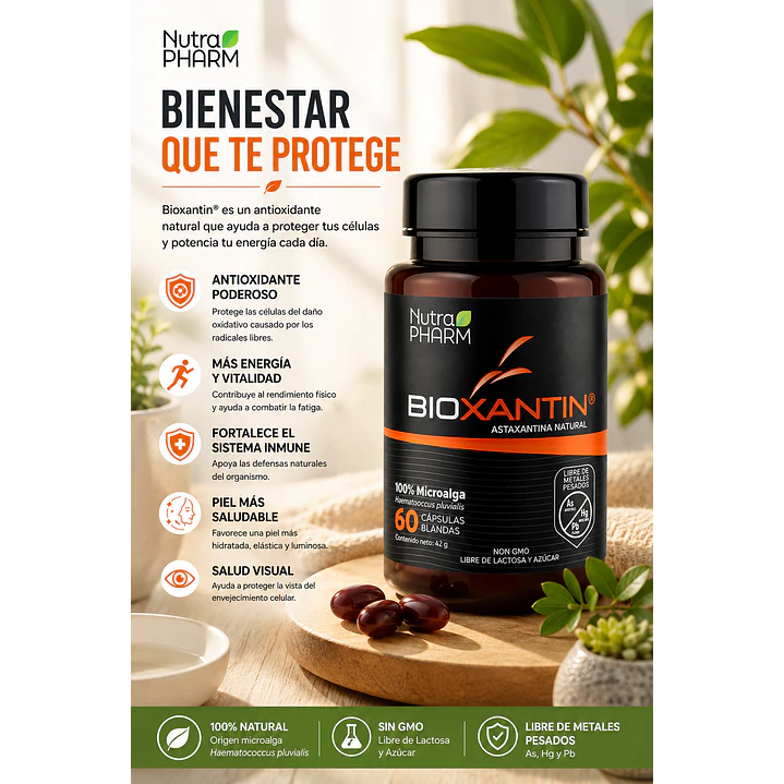 Bioxantin Poderoso Antioxidante X60 Capsulas 5