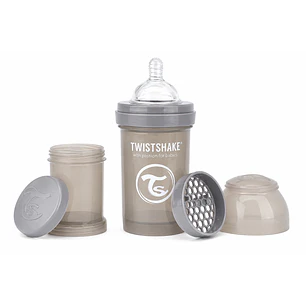 Mamadera Twistshake Anticólicos 6oz/180 Ml Gris Pastel
