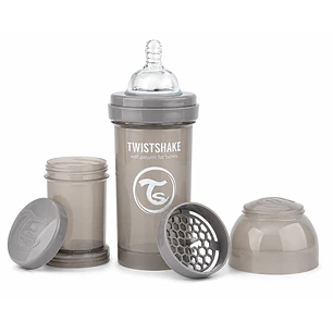  Mamadera Twistshake Anticólicos 8oz/260 Ml Gris Pastel 