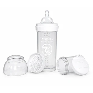 Mamadera Twistshake  Anticólicos 8oz/260 Ml Blanca