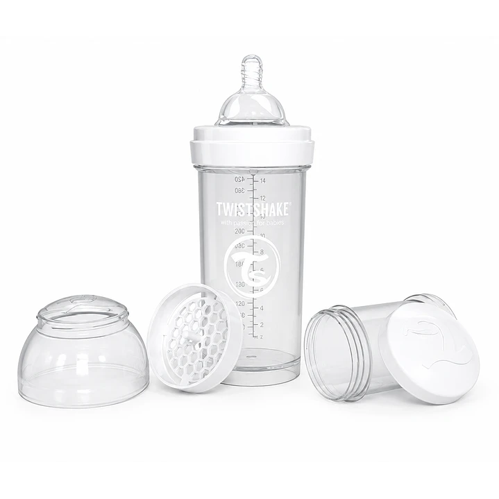 Mamadera Twistshake  Anticólicos 8oz/260 Ml Blanca 1
