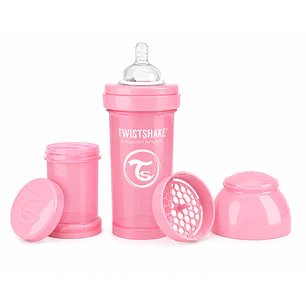 Mamadera  Twistshake Anticólicos 8oz/260 Ml Rosa Pastel 