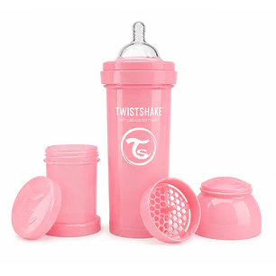 Mamadera Twistshake Anticólicos  11oz/330 Ml Rosa