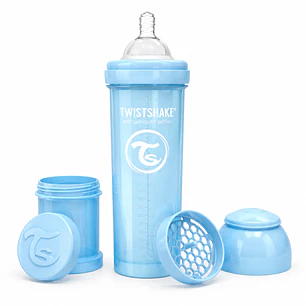 Mamadera Twistshake Anticólicos 11oz/330 Ml Azul Pastel