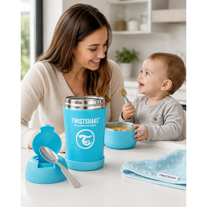 Termo para Comida Bebé Twistshake Hot & Cold Celeste 350 Ml 4