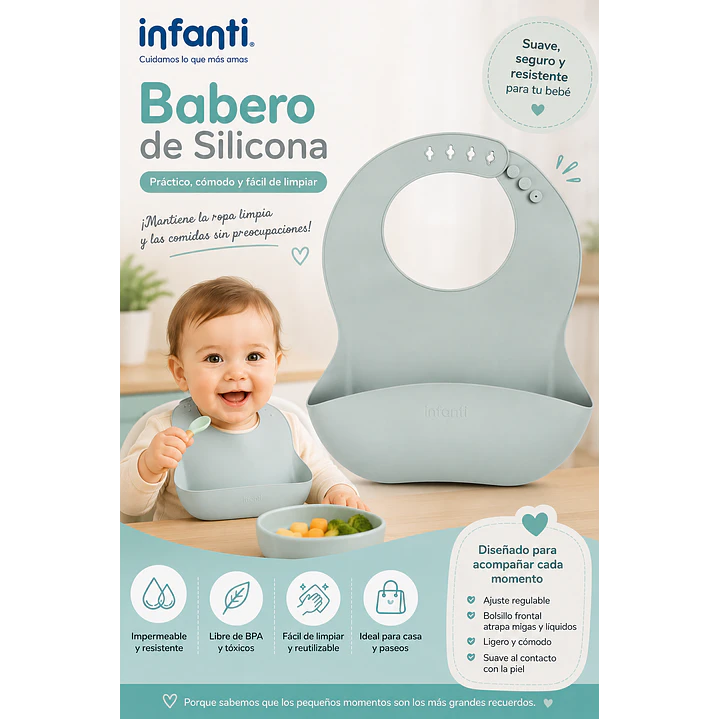 Babero de Silicona Infanti 3