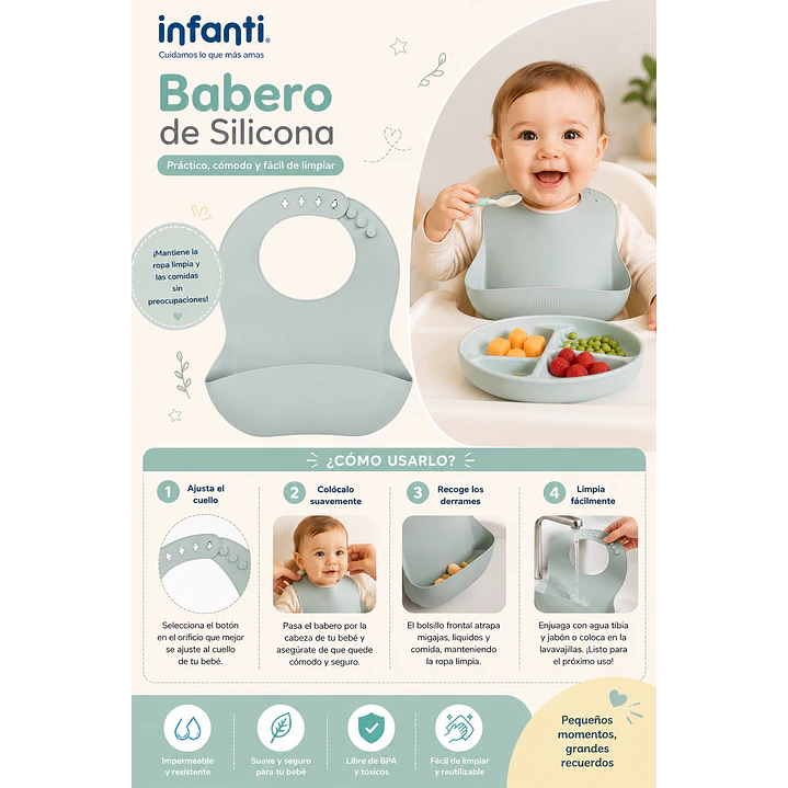 Babero de Silicona Infanti 5