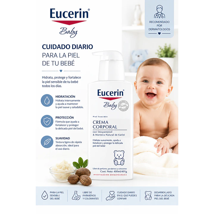 Eucerin Baby Crema Corporal 400 Ml 2