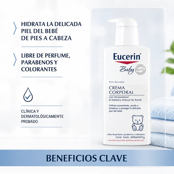 Eucerin Baby Crema Corporal 400 Ml 3