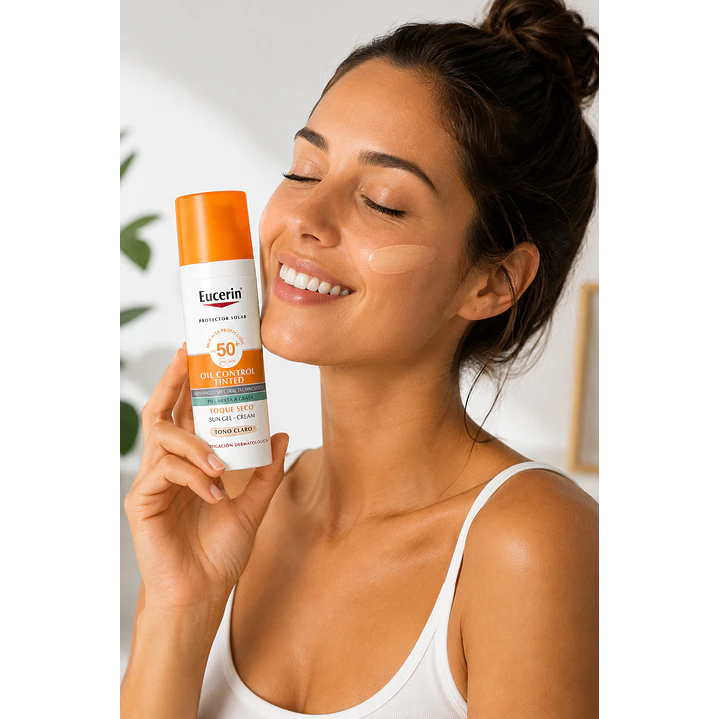 Eucerin Sun Oil Control Tinted Facial Tono Claro Fps50+ 50 Ml 2