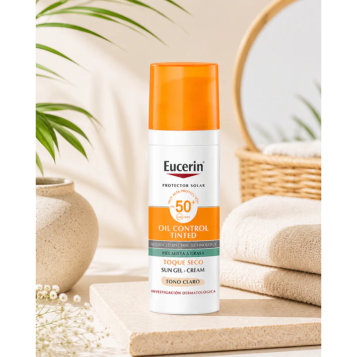 Eucerin Sun Oil Control Tinted Facial Tono Claro Fps50+ 50 Ml 5