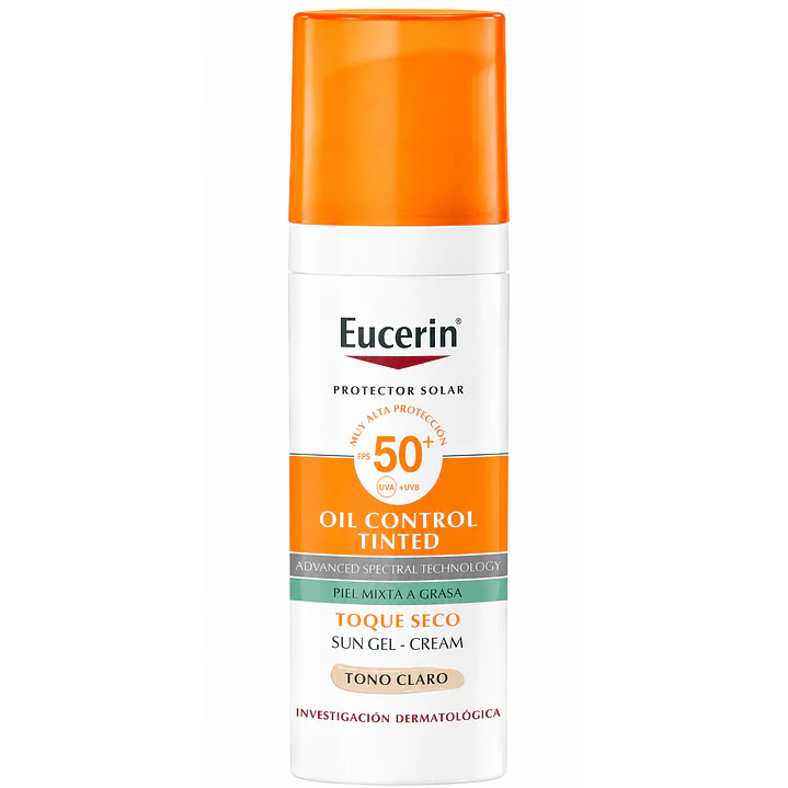 Eucerin Sun Oil Control Tinted Facial Tono Claro Fps50+ 50 Ml 1
