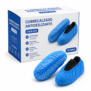 Cubrecalzado Antideslizante Azul X100 Caja X10