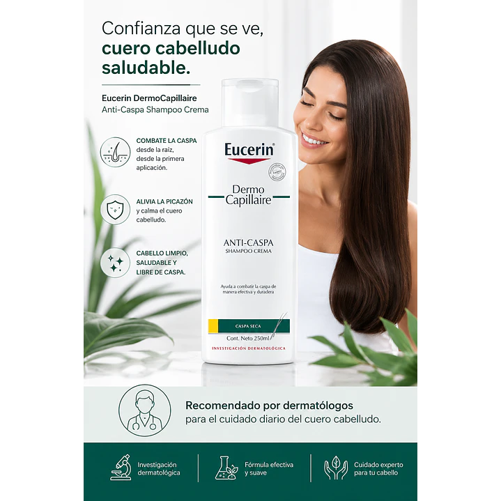 Eucerin DermoCapillaire Anticaspa Seca Shampoo Crema 250 Ml 4