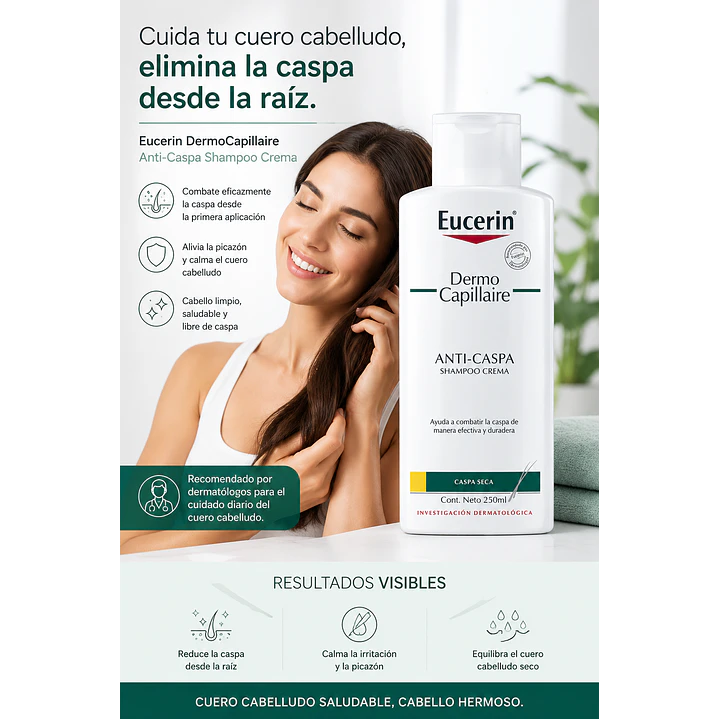 Eucerin DermoCapillaire Anticaspa Seca Shampoo Crema 250 Ml 6