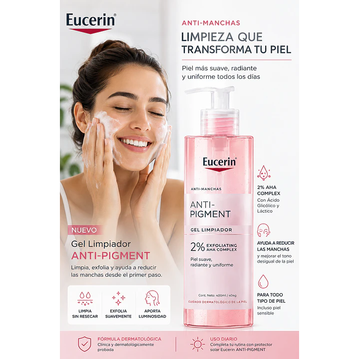 Eucerin Gel Limpiador Anti-manchas Anti-pigment 400 Ml 7