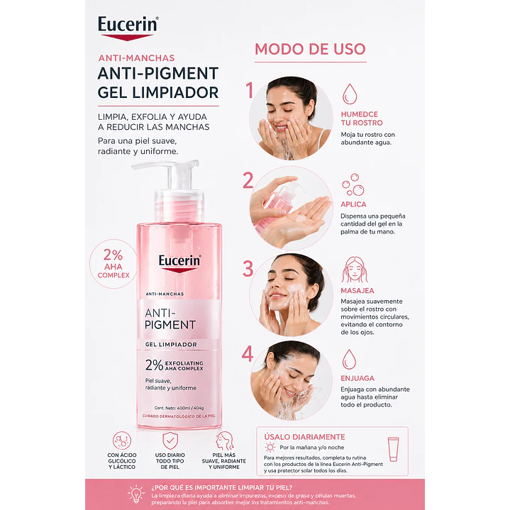 Eucerin Gel Limpiador Anti-manchas Anti-pigment 400 Ml 6