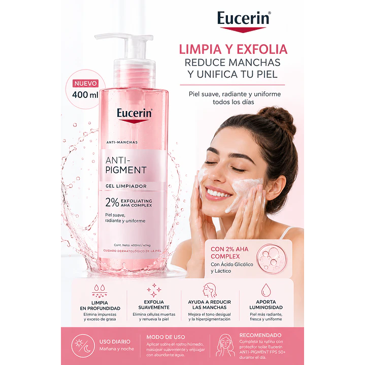 Eucerin Gel Limpiador Anti-manchas Anti-pigment 400 Ml 4
