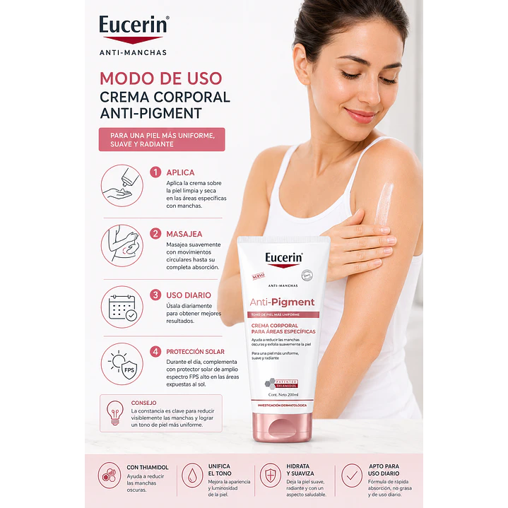 Crema Corporal Anti-manchas Eucerin Anti-pigment 200 Ml 4
