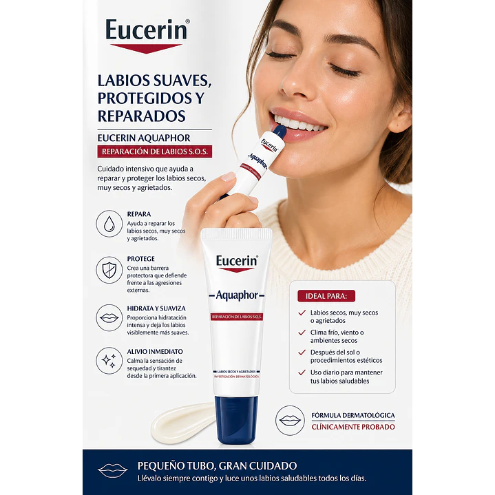 Eucerin Aquaphor Reparacion De Labios Secos Agrietados 10 Ml 4