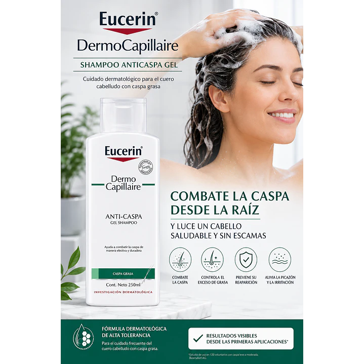 Eucerin Dermocapillaire Shampoo Anticaspa Gel 250 Ml 5
