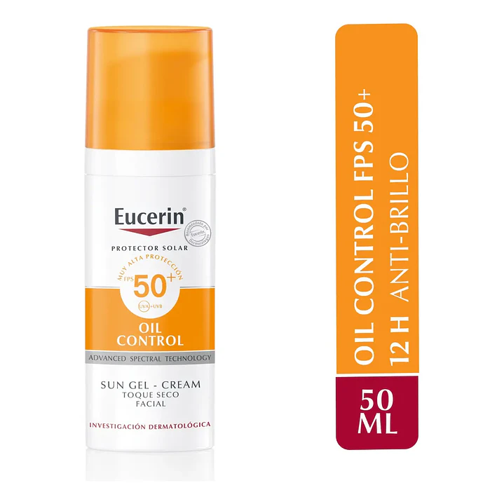 Eucerin Protector Solar Facial  Gel Crema Oil Control 50 Ml 2