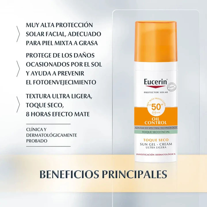 Eucerin Protector Solar Facial  Gel Crema Oil Control 50 Ml 5