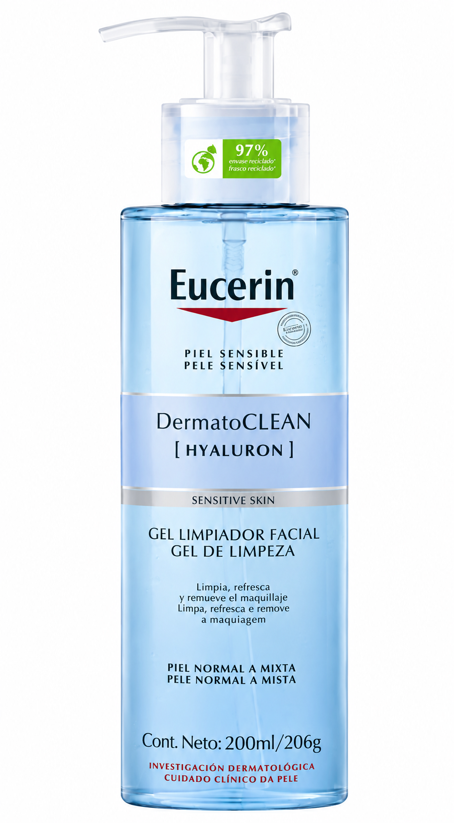 Eucerin Dermatoclean Gel Limpiador Facial 200 Ml