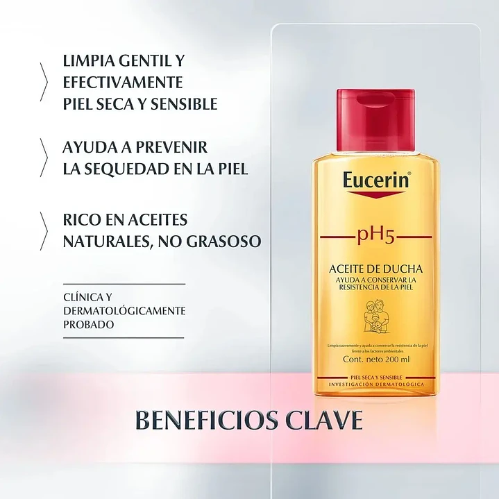 Eucerin pH5 Aceite de Ducha Fortalecedor y Protector 200 Ml 2