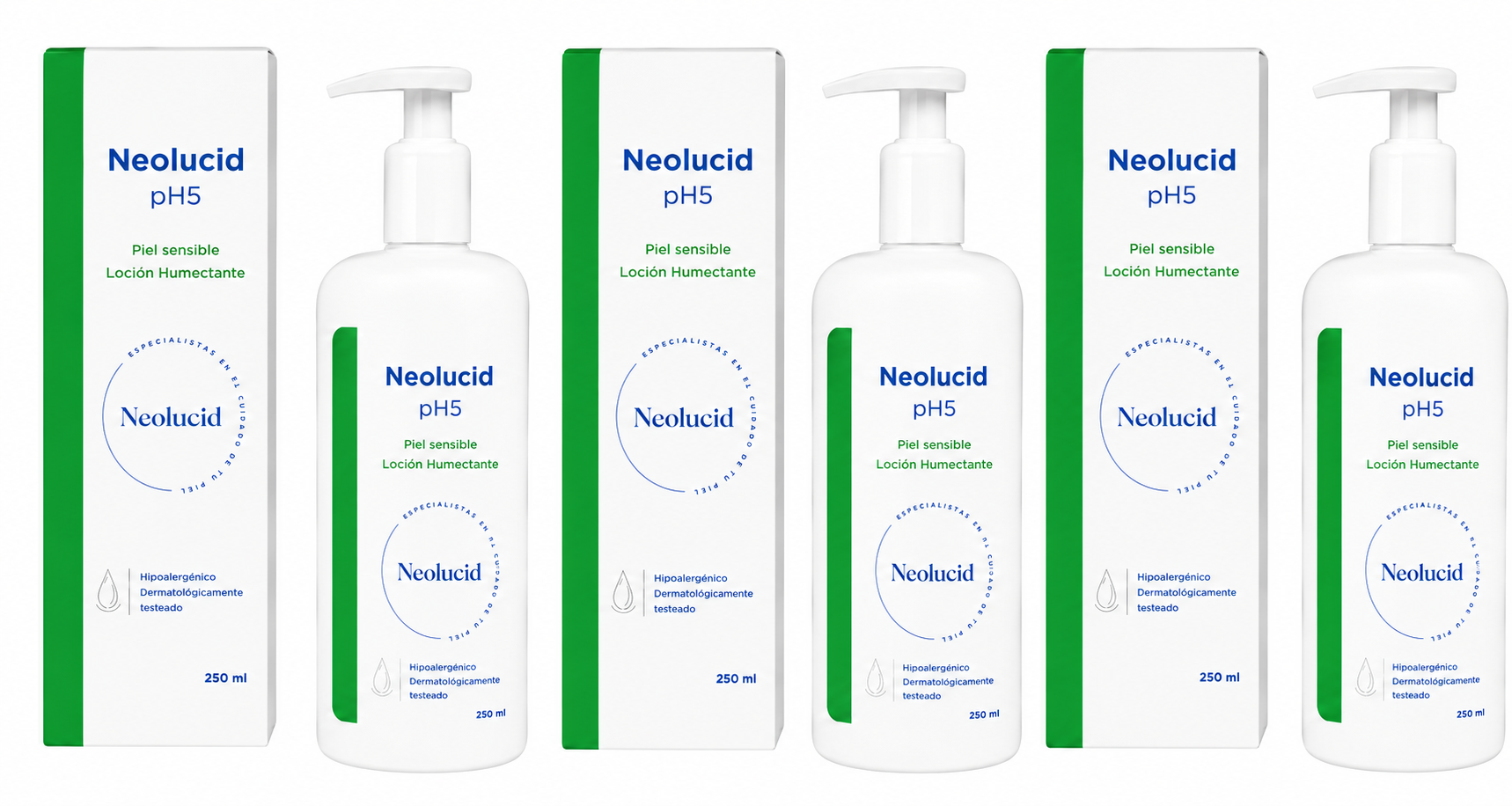 Neolucid Loción Humectante Hipoalergénica Ph5 250 Ml Pack X3