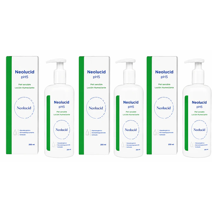 Neolucid Loción Humectante Hipoalergénica Ph5 250 Ml Pack X3 1