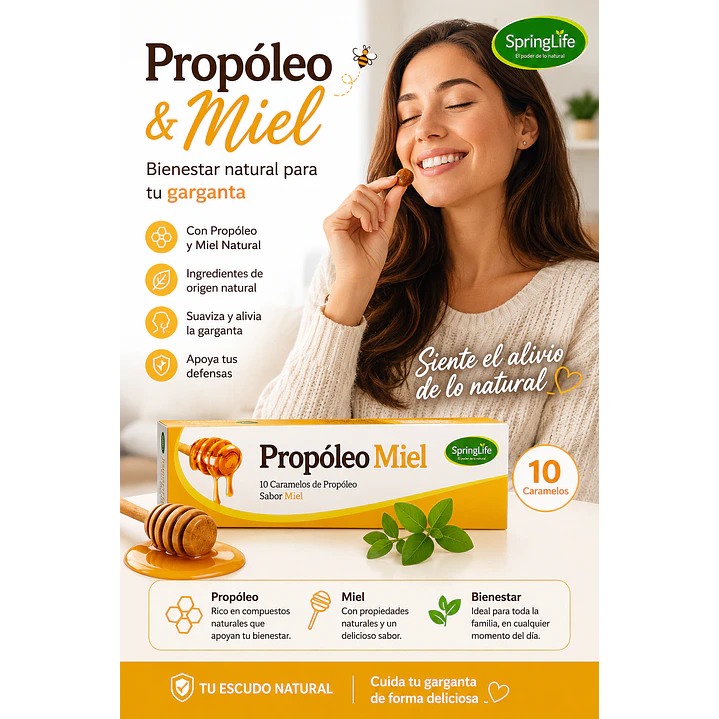 Propoleo Miel Caramelo Springlife Caja X20 4