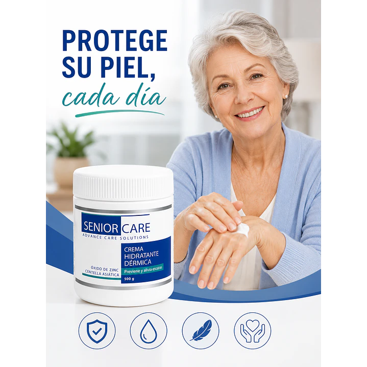 Senior Care Crema Hidratante Dérmica Antiescaras 250 Gr  Caja X12 3