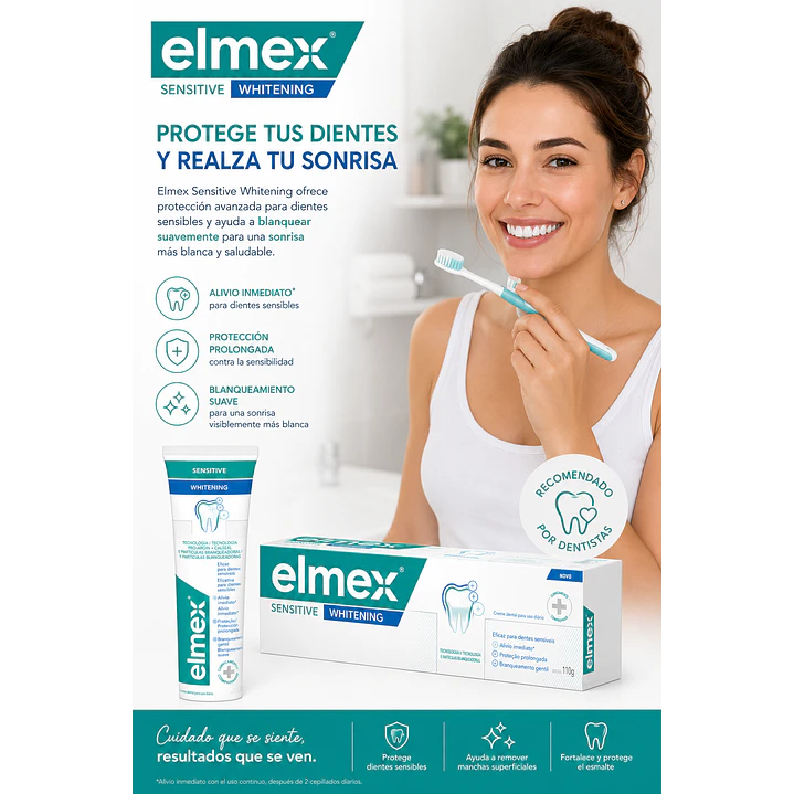 Crema Dental Sin Gluten Elmex Sensitive Whitening 110 G 2