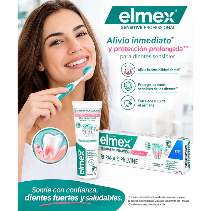 Crema Dental Elmex Dientes Sensibles 110 G 2