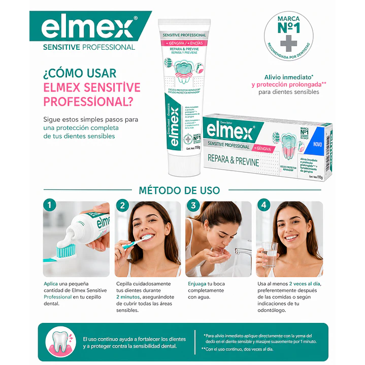 Crema Dental Elmex Dientes Sensibles 110 G 4