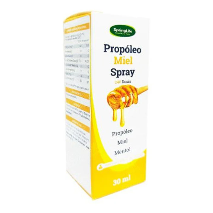 Propoleo Miel Spray Springlife Alivio Garganta 30 Ml Pack X6 3