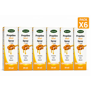 Propoleo Miel Spray Springlife Alivio Garganta 30 Ml Pack X6