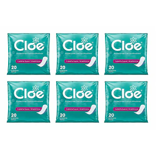 Cloe Protectores Diarios Ultrafinos Anatomicos X20u Pack X6