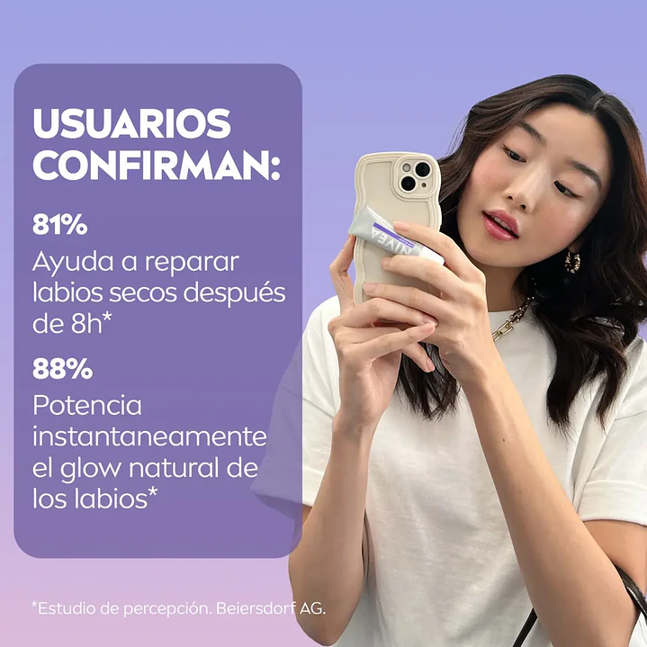 Nivea Bálsamo Labial Lip Glow Con Ácido Hialurónico 10ml Todo Tipo De Piel Día/noche 5